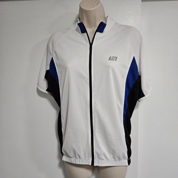 Bellwether Elite CS Octane Women's White Blue Full-Zip Cycling Jersey Size‎ L - Picture 1 of 8